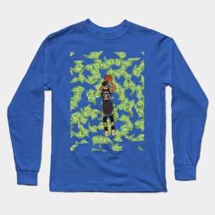 Steph Curry Cash Money Jumpshot - Golden State Warriors Long Sleeve T-Shirt